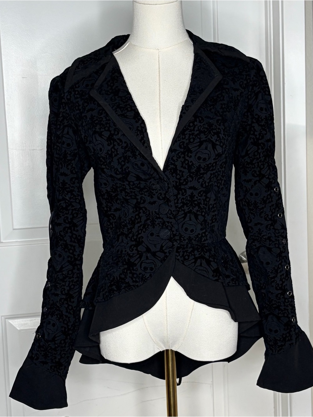 Tim Burton Nightmare Before Christmas Gothic Victorian Corset Lace Up Jacket